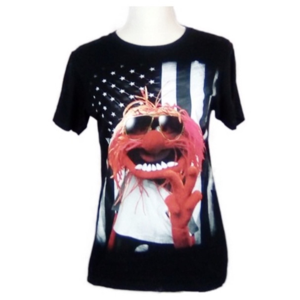 Disney Muppets Black Graphic Tee Small